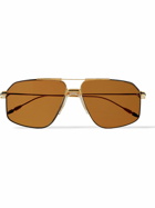 Jacques Marie Mage - Jagger Aviator-Style Gold-Tone Titanium Sunglasses