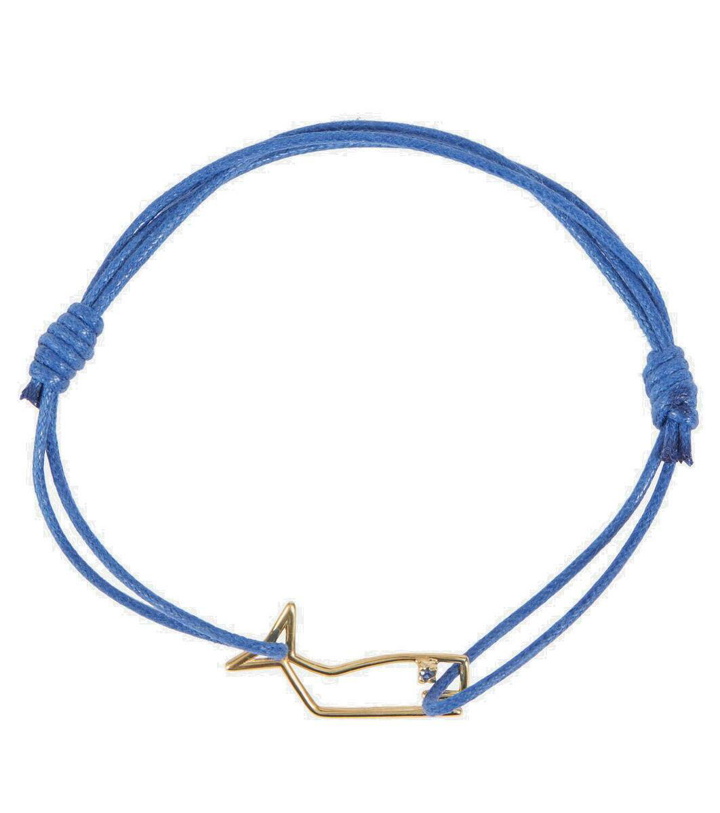 Photo: Aliita Ballena Zafiro Azul 9kt gold cord bracelet