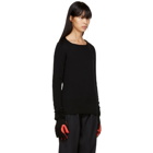 Comme des Garcons Black and Red Rubber Glove Sleeve Sweater