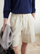 Brunello Cucinelli - Straight-Leg Cotton Bermuda Shorts - Neutrals