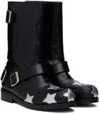 Stefan Cooke Black & Silver Star Biker Boots