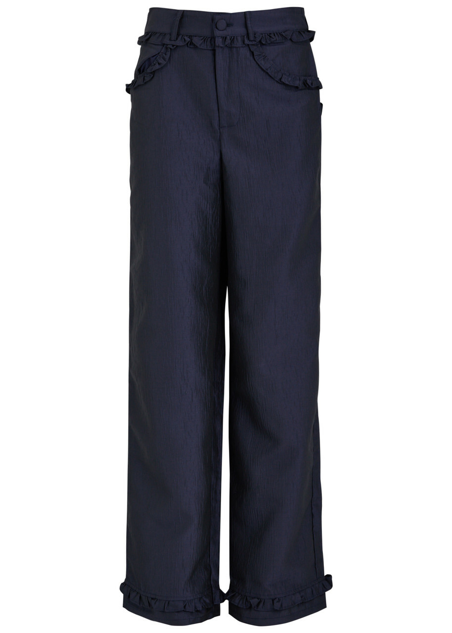 【英国発Sister Jane】Polo Pearl wide-leg twill trousers Sister Jane Polo Pearl Wide-leg Twill Trousers White Sister Jane