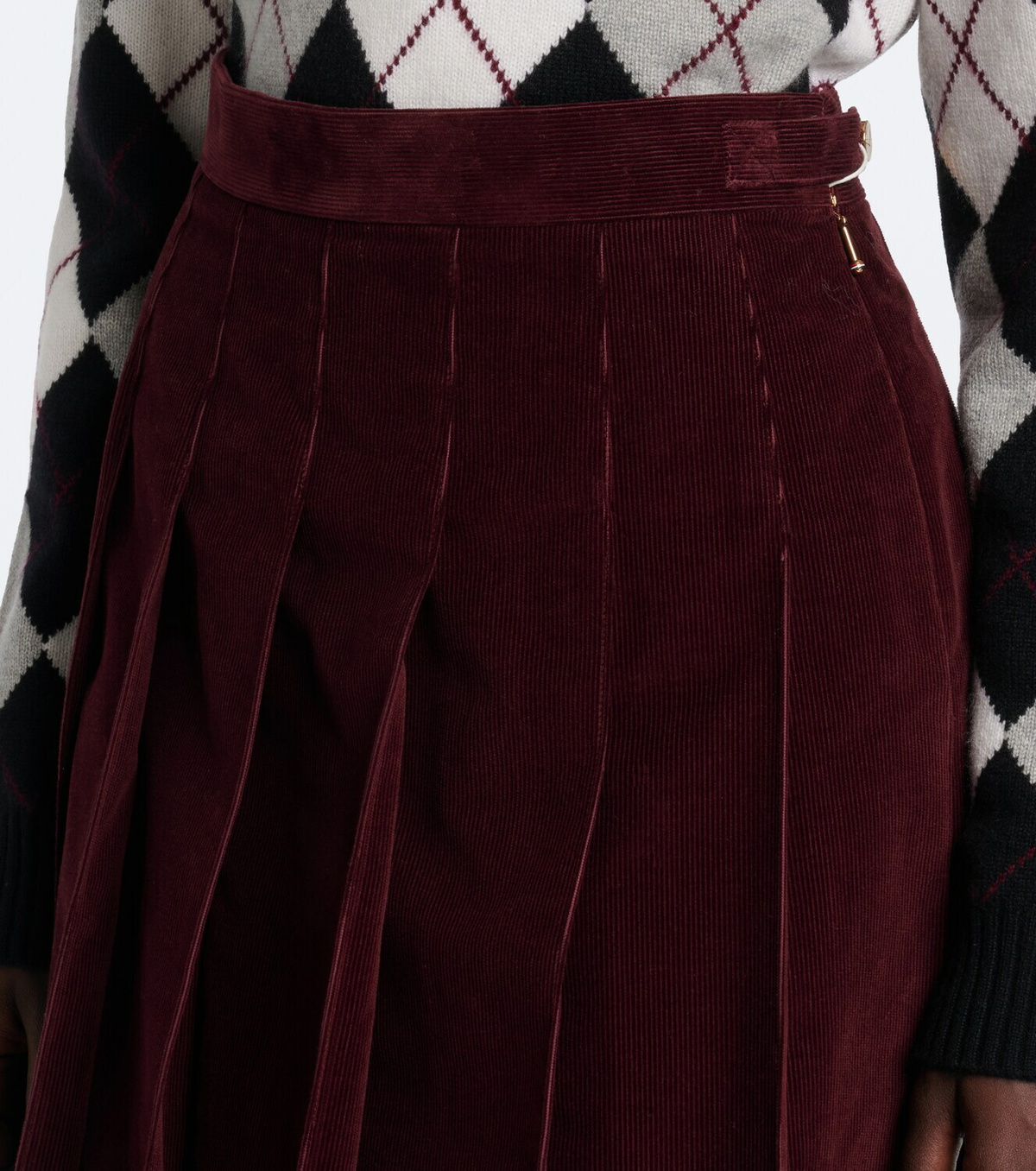 Thom Browne Cotton corduroy pleated miniskirt