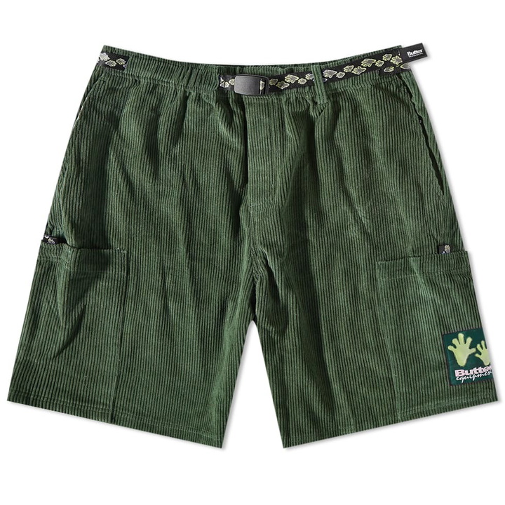 Photo: Butter Goods Men's Corduroy Cargo Short in Forest