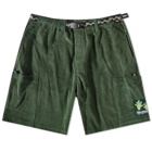 Butter Goods Men's Corduroy Cargo Short in Forest