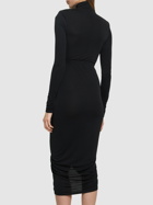 THE ANDAMANE Kim Stretch Jersey Cutout Midi Dress