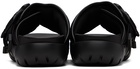 Bottega Veneta Black Snap Slide Sandals