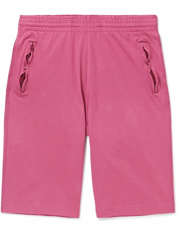 Photo: Acne Studios - Straight-Leg Cotton-Jersey Shorts - Pink