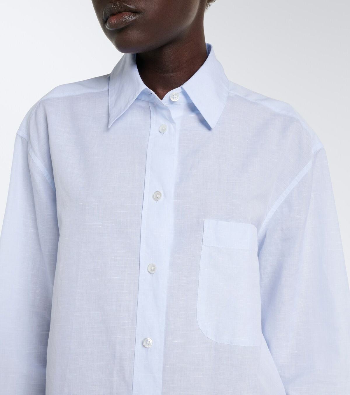 The Row Gavina cotton chambray shirt