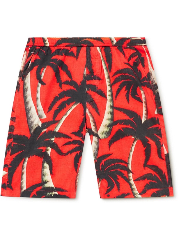 Photo: Endless Joy - Printed TENCEL and Cotton-Blend Shorts - Red