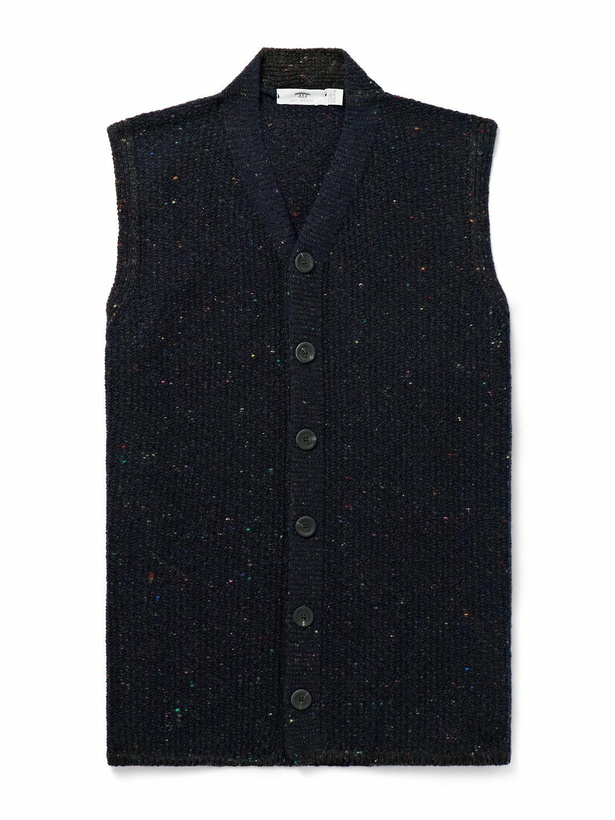 Photo: Inis Meáin - Breidin Merino Wool and Cashmere-Blend Gilet - Blue