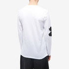 Alexander McQueen Men's Macro Grafitti Logo Long Sleeve T-Shirt in White/Mix