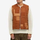 Story mfg. Men's Patchwork Saturn Vest in Brown Loved