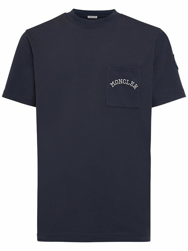 Photo: MONCLER - Frosted Cotton Jersey T-shirt