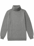 Johnstons of Elgin - Ribbed Cashmere Rollneck Sweater - Gray