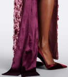 Retrofête Sylpha bow-detail sequined bustier gown
