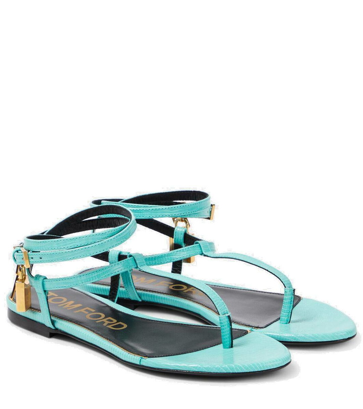 Photo: Tom Ford Padlock leather thong sandals