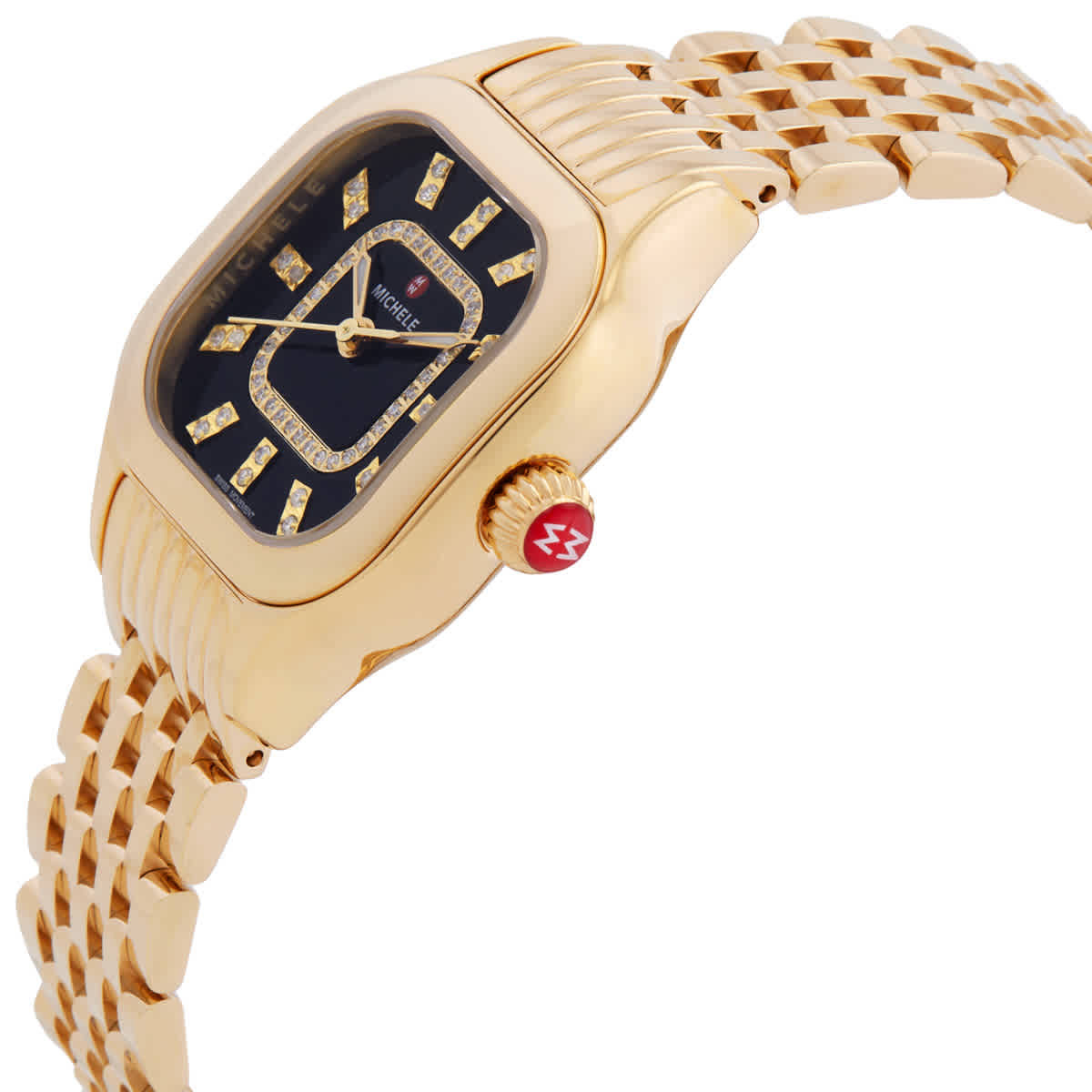 Michele Meggie Quartz Diamond Black Dial Ladies Watch MWW33B000016
