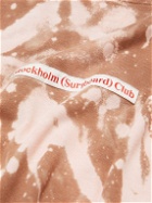 Stockholm Surfboard Club - Logo-Appliquéd Tie-Dyed Organic Cotton-Jersey T-Shirt - Brown