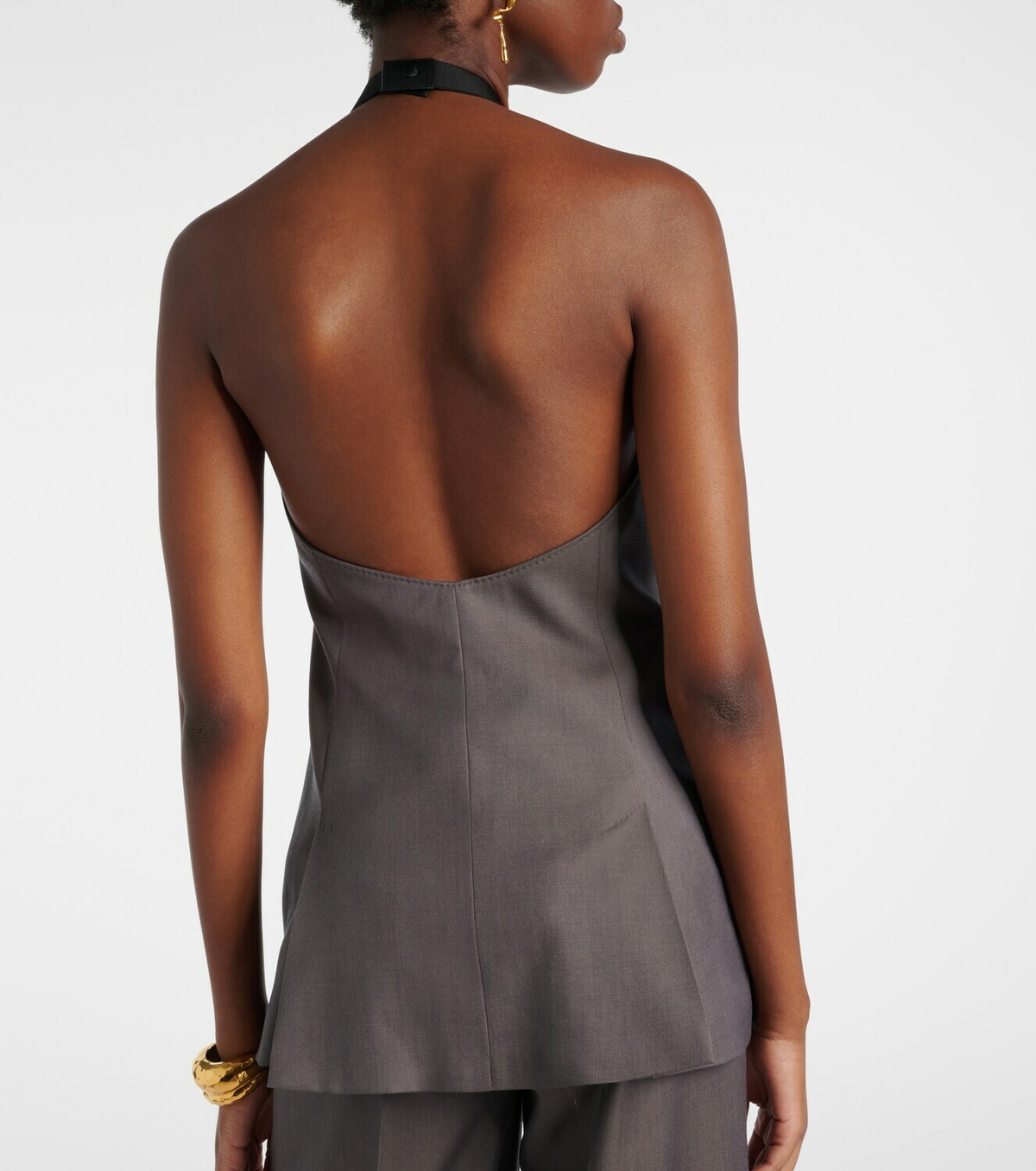 Max Mara Cali halterneck virgin wool vest