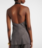 Max Mara Cali halterneck virgin wool vest