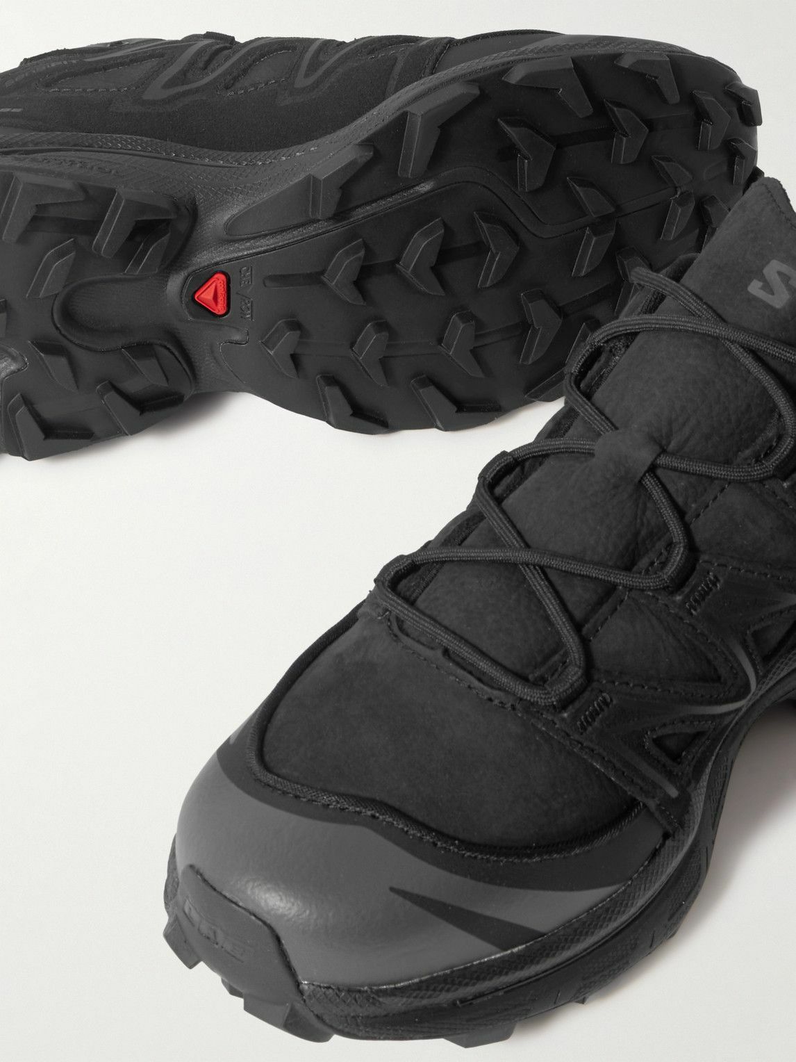 Salomon - XT-6 Expanse Leather and Suede-Trimmed Nubuck and Mesh Sneakers - Black