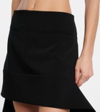 Courrèges Belted crêpe miniskirt