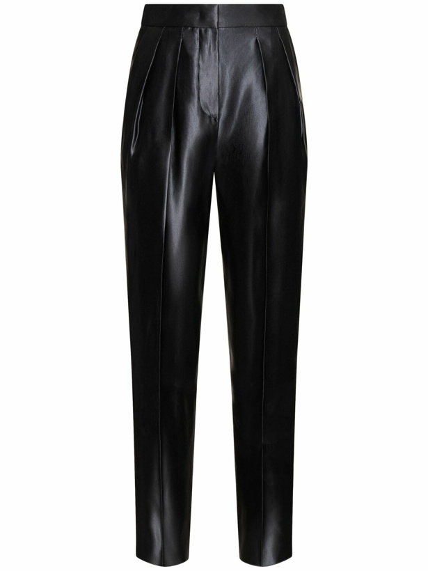 Photo: GIORGIO ARMANI Silk & Linen High Waist Straight Pants