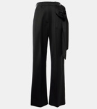 Simone Rocha Floral-appliqué straight pants