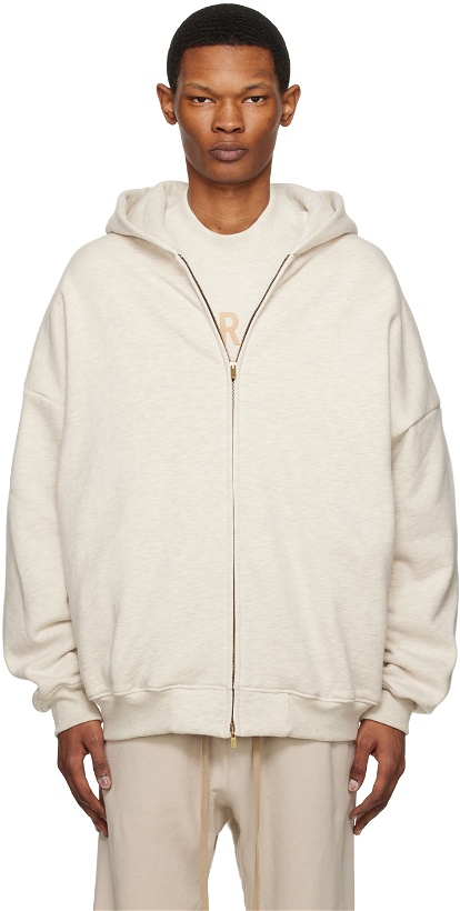 Photo: Fear of God Off-White Zip Hoodie