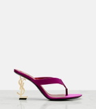 Saint Laurent Opyum 85 crêpe satin thong sandals