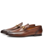 Gucci Men's Jordan Bit Loafer in Brown