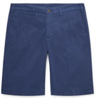 CANALI - Stretch-Cotton Twill Shorts - Blue