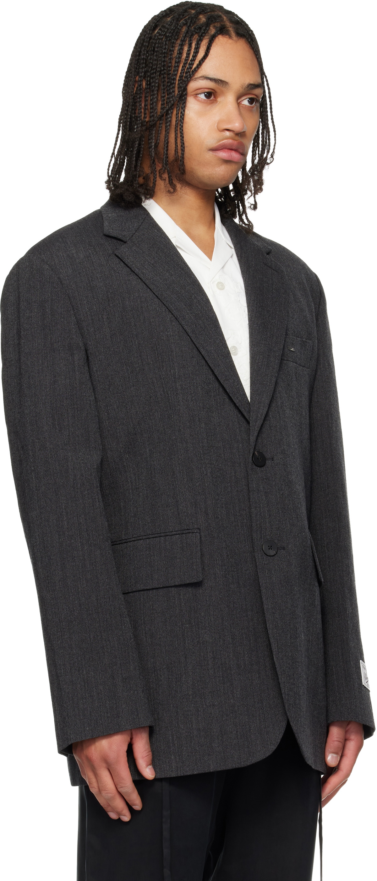 WOOYOUNGMI Gray Oxford Single Blazer
