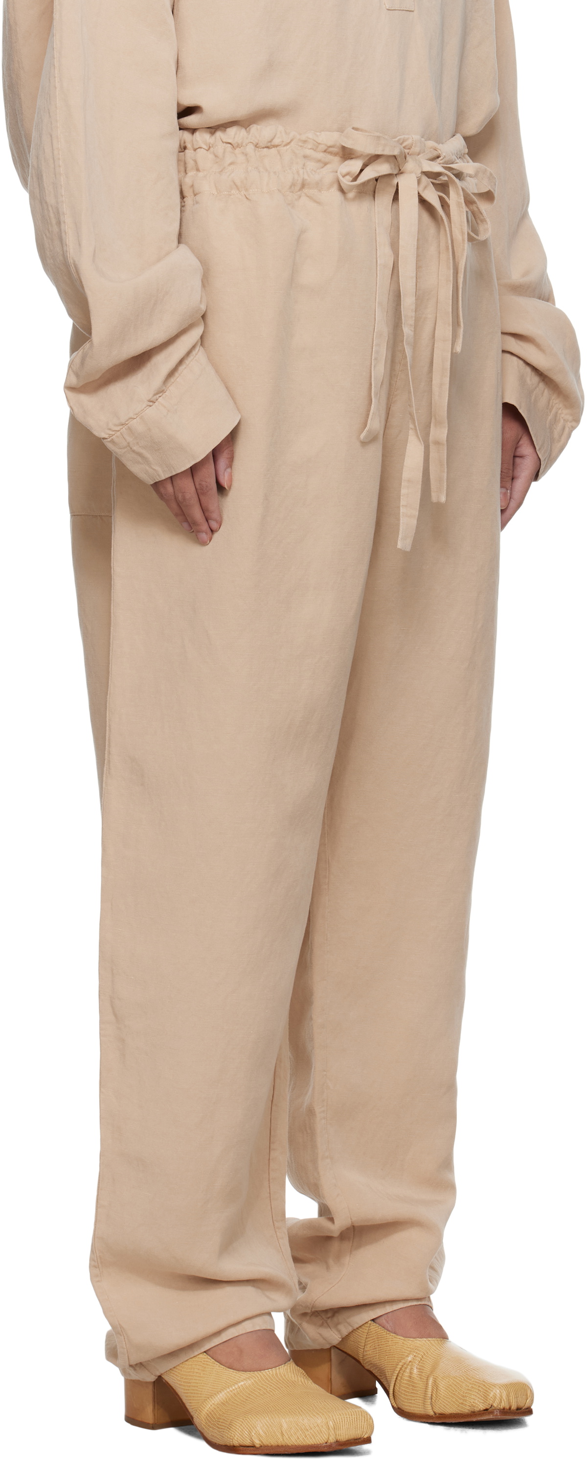 CASEY CASEY Beige Denmark Trousers