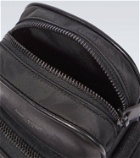 Saint Laurent Logo leather-trimmed phone pouch