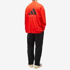 Adidas Men's Basketball Long-Sleeve T-Shirt in Red/Black