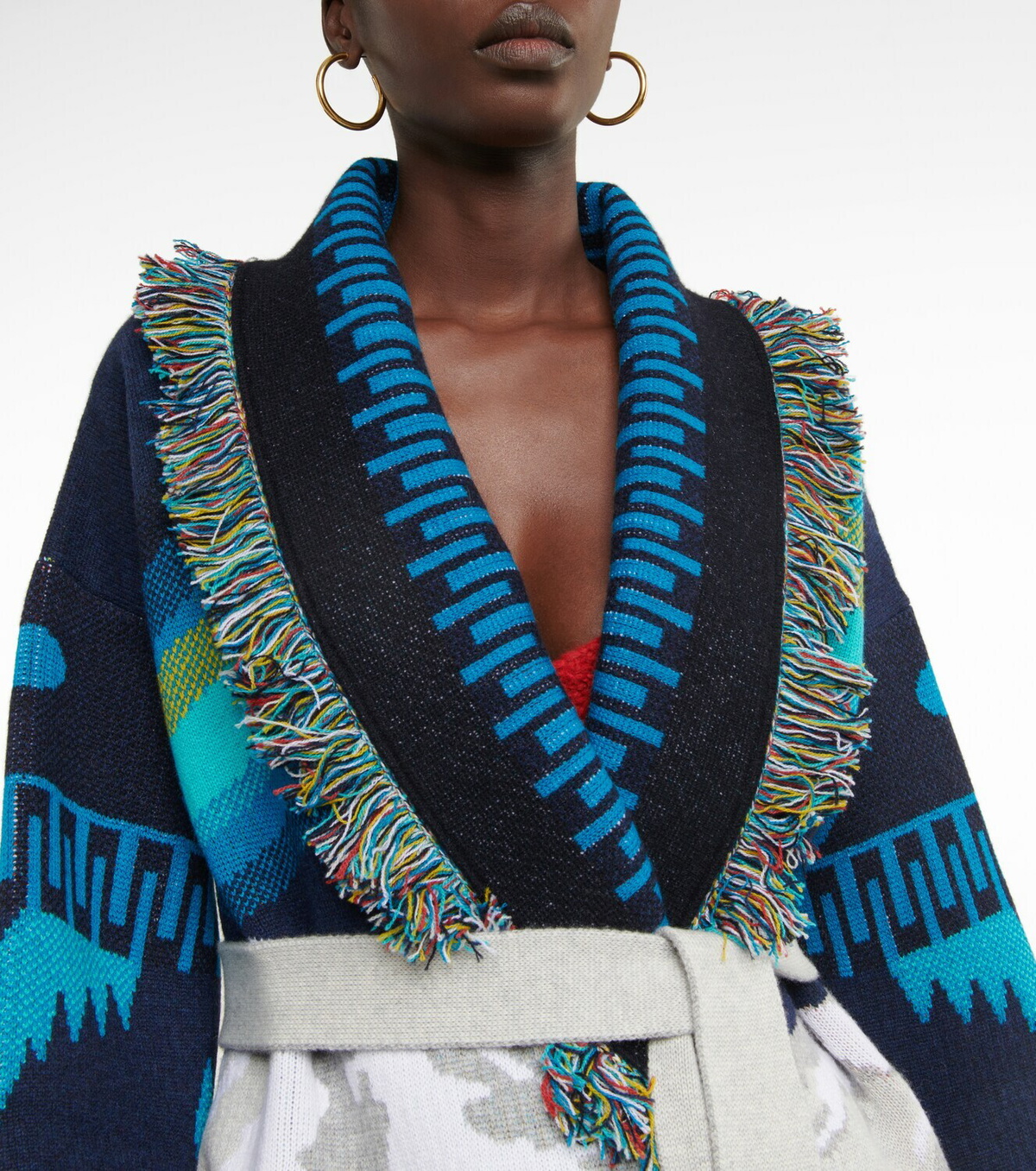 Alanui Arctic Icon jacquard cashmere cardigan