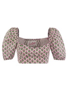 MC2 Saint Barth Crop Top With Floral Print