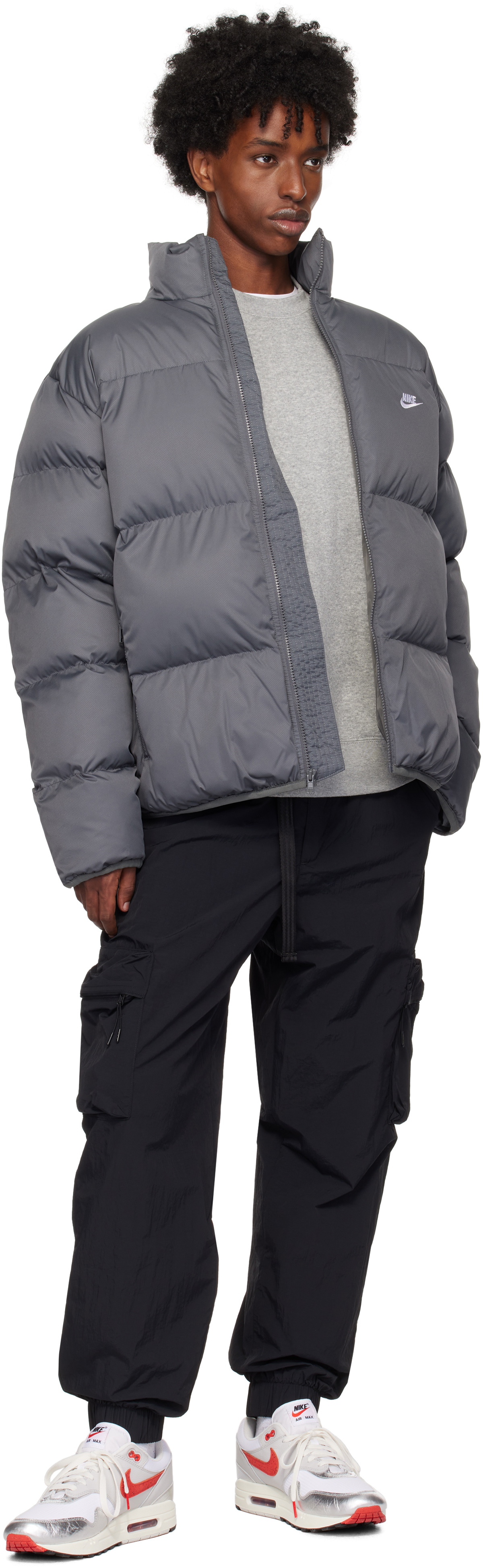 Nike Gray Sportswear Club Puffer Jacket