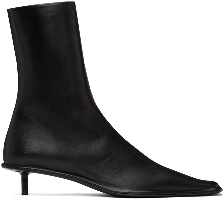 Jil Sander Black Square Toe Boots Jil Sander