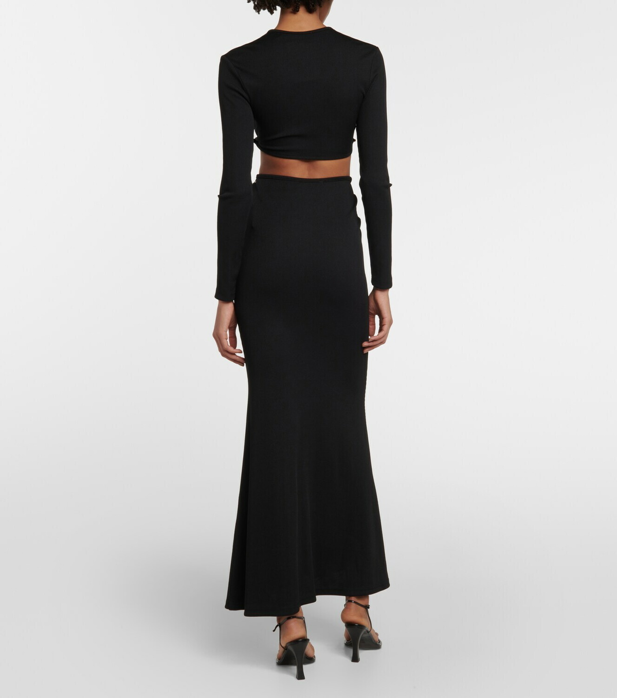 Christopher Esber Dowsing embellished jersey crop top