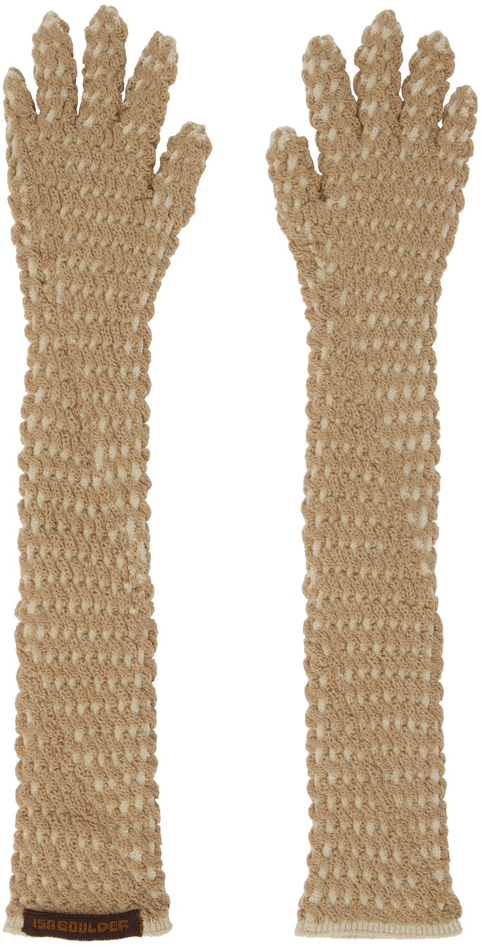 Isa Boulder SSENSE Exclusive Beige Cereal Gloves Isa Boulder