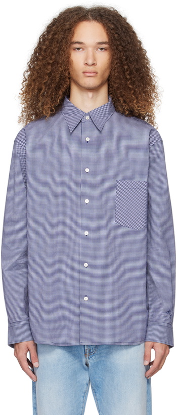 Photo: Acne Studios Navy & White Check Shirt