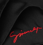 Givenchy - Logo-Embroidered Silk Pocket Square - Black