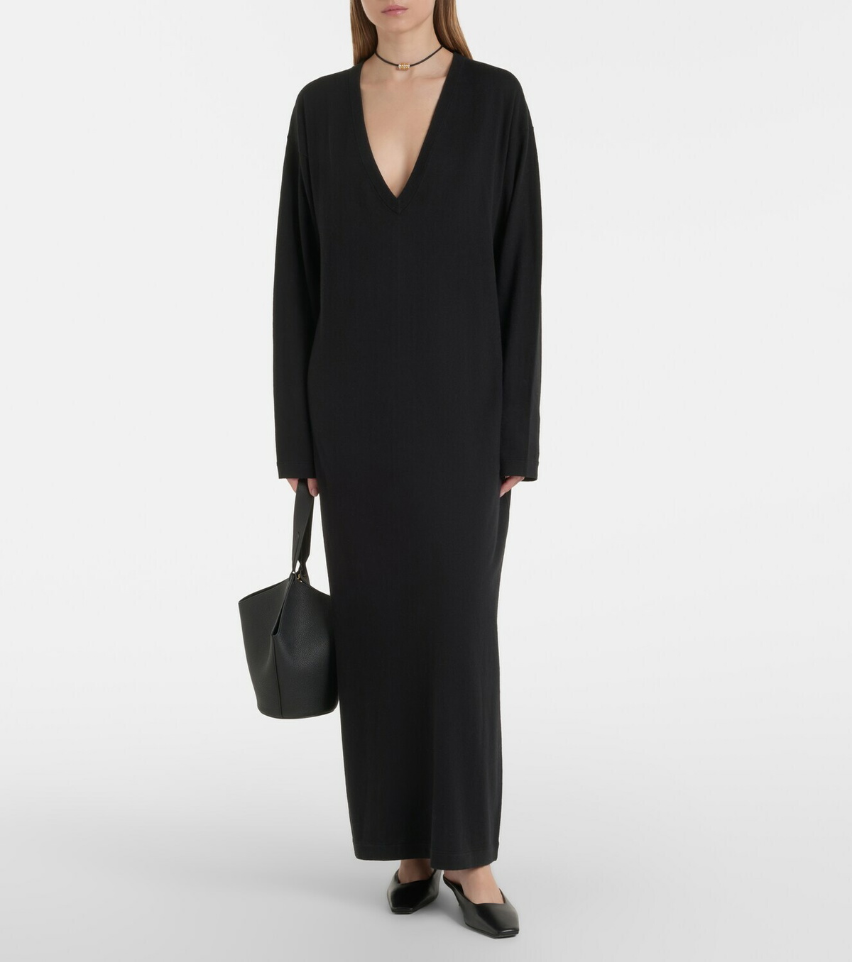 Extreme Cashmere N°480 Invite cotton and cashmere maxi dress