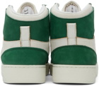 Axel Arigato White & Green Dice Hi Sneakers