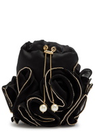 Rosantica Ruffles Embellished Satin Cross-body bag - Black - One Size