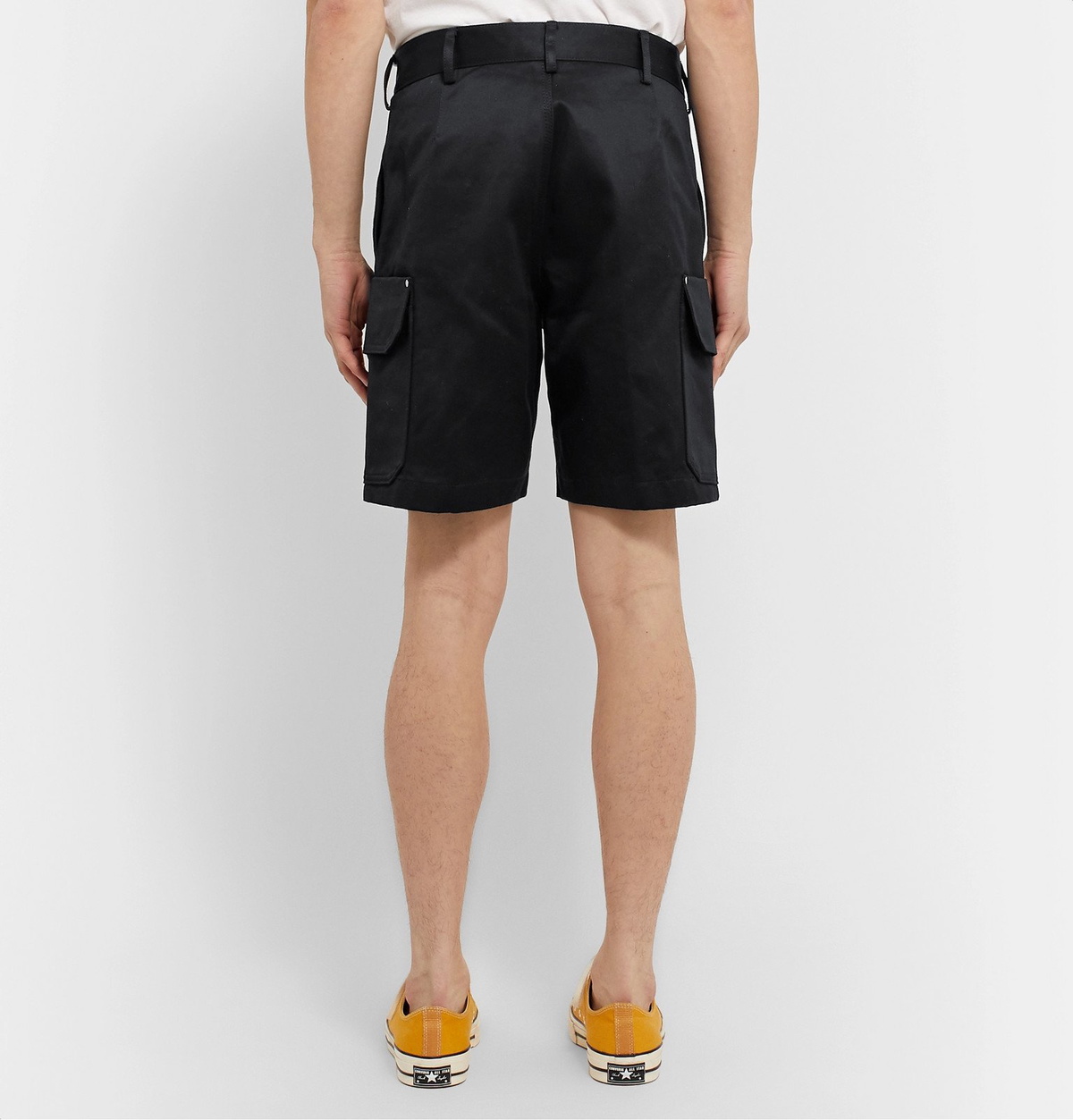 J.Press - Wide-Leg Pleated Cotton-Twill Cargo Shorts - Blue