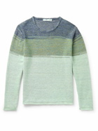 Inis Meáin - Ombré Linen Sweater - Green